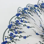 23cm Width x 3 Yards Length Vivid Floral Embroidery Lace Fabric Trim