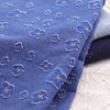 170cm Width x 95cm Length Plum Blossom Jacquard Applique Sytle Denim Fabric