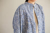 150cm Width x 95cm Length Retro Botanical Branch Print Cotton Fabric Blue