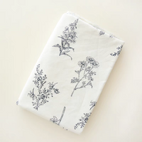 140cm Width Botanical Branch Print Linen Blend Fabric