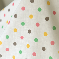 140cm Width Colorful Polka Dots Print Cotton Blend Fabric