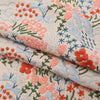 125cm Width x 95cm Lenth Premium Botanical Garden branch Floral Embroidery Cotton Linen Fabric