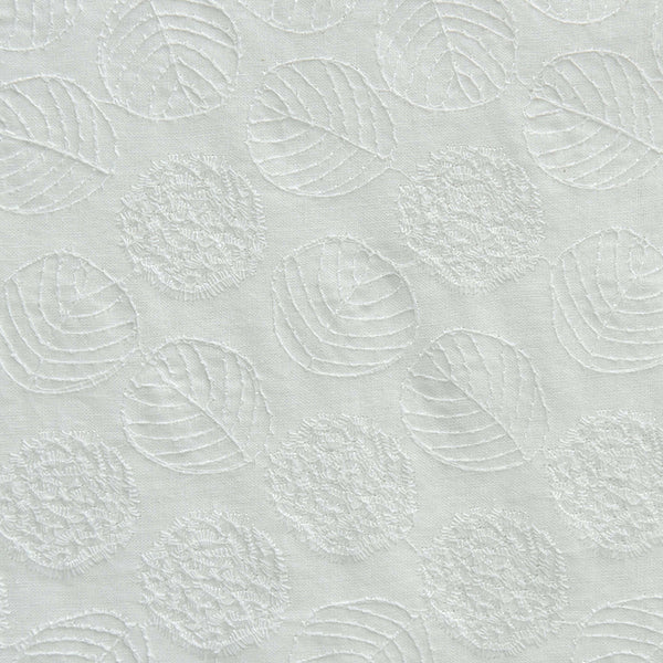 120cm Width x 95cm Length Retro Leaf Embroidery Cotton Linen Fabric