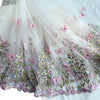 140cm Width x 95cm Length Symmetrical Fairy Floral and Butterfly Embroidery Lace Fabric