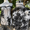130cm Width x 95cm Premium 3D Floral Embroidery  Wedding Bridal Lace Fabric