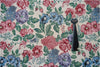 150cm Width x 95cm Length Vivid Branches Flowers Yarn-dyed Jacquard Fabric