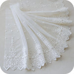 30cm With Delicate Floral Embroidery Lace Fabric Trim by the Yard