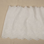 2 Yards of 19cm Width Floral Embroidered Cotton Eyelet Fabric Trim