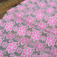 150cm Width x 95cm Length Dye and Print Pink Floral Lace Fabric Fabric