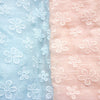 140cm Width Romantic Chiffon Floral Embroidery Lace Fabric by the Yard