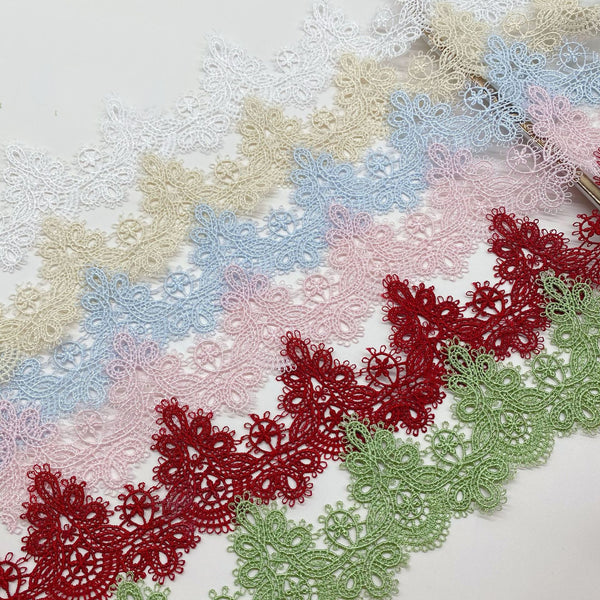 14 Yards x 6cm Width Vintage Chemical Lace Ribbon