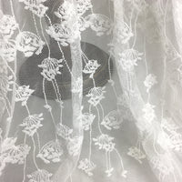 120cm Width x 95cm Length Abstract Dandelion Floral Embroidery Lace Fabric
