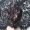 140cm Length Premium French Style Thick Floral Eyelash Embroidery Wedding Lace Fabric