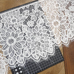 25cm Width Premium  Eyelash Floral Embroidery Lace Fabric Trim