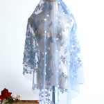 130cm Width x 95cm Length Premium 3D Floral Embroidery  Lace Fabric