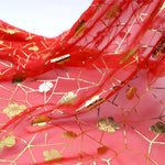 150cm Width Blossom Chiffon Stamp Print Costume Fabric by the Yard