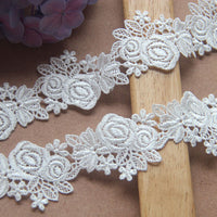 4 Yards x 4.5cm Width Premium Chemical Lace Ribbon Rose Floral Lace Ribbon