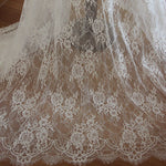 3 Yards x 1.5m Width Premium Eyelash Full Width  Floral Embroidered Lace Panel