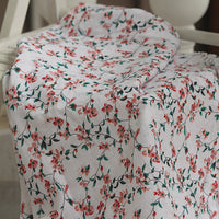 145cm Width Length Vivid Vine Floral Pattern Print Cotton Fabric by the Yard
