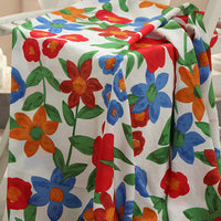 145cm Width Big Flower Art Print Fabric by the Yard