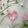 Lace Fabric Organza Pink Flower Embroidery Wedding Fabric 51" Width by the Yard