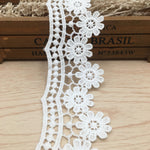 4.5 Yards x 6.5cm Width  Premium Flower Water Soluble Chemical Lace Ribbon
