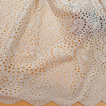 130cm Width Eyelet Cotton Fabric by the Yard