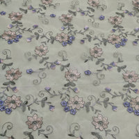 130cm Width Branch Floral  Embroidery Lace Fabric by the Yard