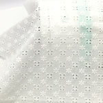 130cm Width x 95cm Length Premium Floral Embroidery Eyelet Cotton Fabric