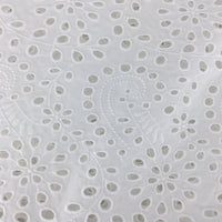 130cm Width Eyelet Cotton Fabric by the Yard