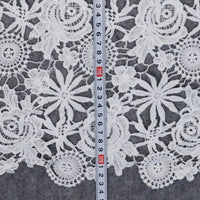 125 cm 幅プレミアム中空花刺繍レース生地ヤード