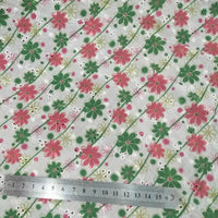 135cm Width Daisy Floral Print Eyelet Embroidery Cotton Fabric by the Yard