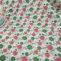 135cm Width Daisy Floral Print Eyelet Embroidery Cotton Fabric by the Yard