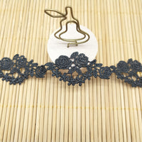 4.5 Yards x 2.5cm Width  Premium Rose Floral Water Soluble Chemical Lace Ribbon