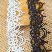 4.5 Yards x 3.2cm Retro Floral Water Soluble Chemical Lace Ribbon