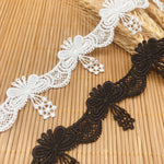 4.3cm Width x 4.5 Yards  Premium Floral Butterfly  Water Soluble Chemical Lace Ribbon