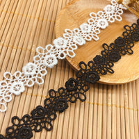 2.1cm Width x 4.5 Yards  Premium Floral Water Soluble Chemical Lace Ribbon
