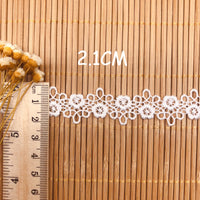 2.1cm Width x 4.5 Yards  Premium Floral Water Soluble Chemical Lace Ribbon