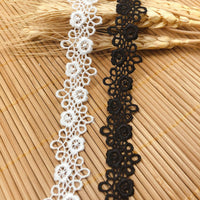 2.1cm Width x 4.5 Yards  Premium Floral Water Soluble Chemical Lace Ribbon