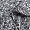 150cm Width x 95cm Length Geometric Rhombus Lattice Print Canvas Fabric