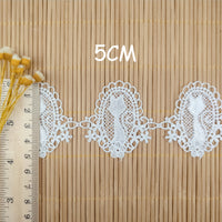 4.5 yards x 5cm Width Retro cat Embroidery Water Soluble Chemical Lace Ribbon