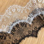 3 Yards of 12.7cm Width Premium Eyelash Flower Embroidery  Lace Trim Frill Lace