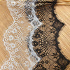3 Yards of 12.7cm Width Premium Eyelash Flower Embroidery  Lace Trim Frill Lace