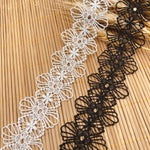 14 Yards x 4cm Width  Retro Floral Water Soluble Chemical Lace Ribbon Tape