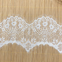 3 Yards of 12.7cm Width Premium Eyelash Flower Embroidery  Lace Trim Frill Lace