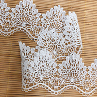 7cm Width x 4 Yards  Premium Retro Floral Soluble Chemical Lace Ribbon