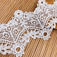 4.5 Yards x 7.3cm Width  Vintage Flower Water Soluble Chemical Lace Ribbon