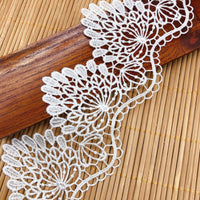 7cm Width x 4 Yards  Premium Retro Floral Soluble Chemical Lace Ribbon