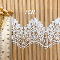 7cm Width x 4 Yards  Premium Retro Floral Soluble Chemical Lace Ribbon