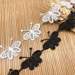 14 Yards x 3.3cm Width Premium Butterfly  Water Soluble Chemical Lace Ribbon Tape